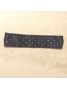 J. Crew Quilted Black navy gold headband